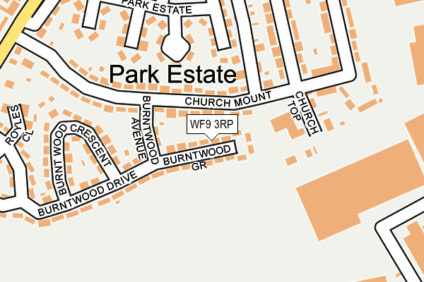 WF9 3RP map - OS OpenMap – Local (Ordnance Survey)