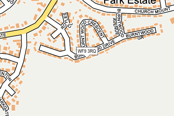 WF9 3RQ map - OS OpenMap – Local (Ordnance Survey)