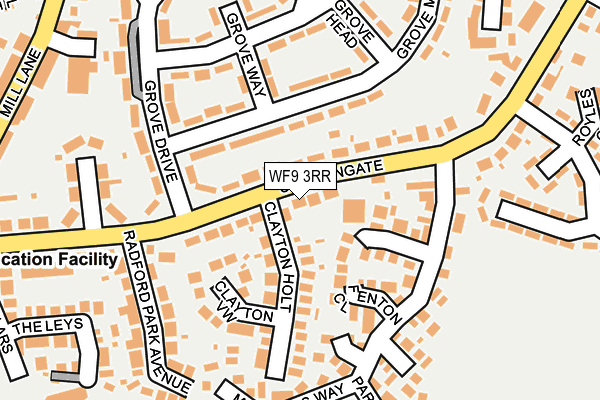 WF9 3RR map - OS OpenMap – Local (Ordnance Survey)