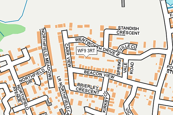 WF9 3RT map - OS OpenMap – Local (Ordnance Survey)