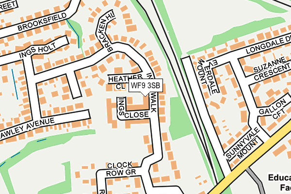WF9 3SB map - OS OpenMap – Local (Ordnance Survey)