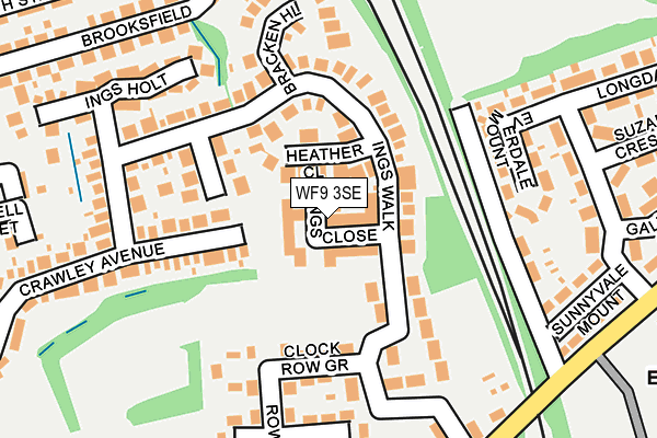 WF9 3SE map - OS OpenMap – Local (Ordnance Survey)