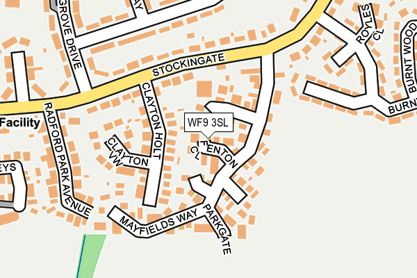 WF9 3SL map - OS OpenMap – Local (Ordnance Survey)