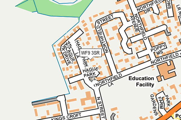 WF9 3SR map - OS OpenMap – Local (Ordnance Survey)