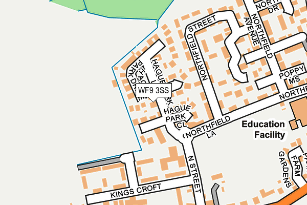 WF9 3SS map - OS OpenMap – Local (Ordnance Survey)