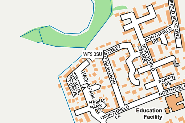 WF9 3SU map - OS OpenMap – Local (Ordnance Survey)