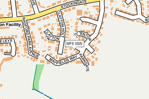 WF9 3SW map - OS OpenMap – Local (Ordnance Survey)