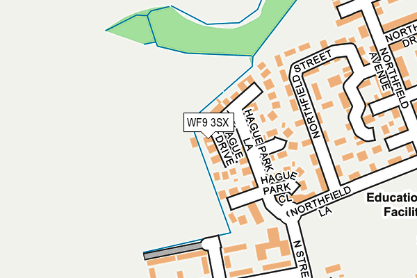 WF9 3SX map - OS OpenMap – Local (Ordnance Survey)