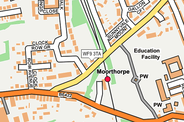 WF9 3TA map - OS OpenMap – Local (Ordnance Survey)