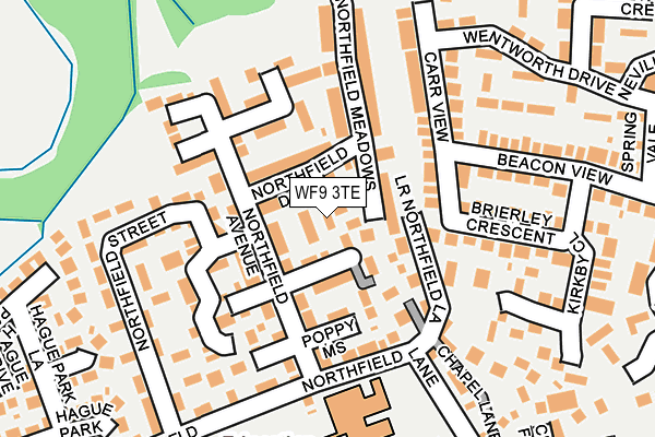 WF9 3TE map - OS OpenMap – Local (Ordnance Survey)
