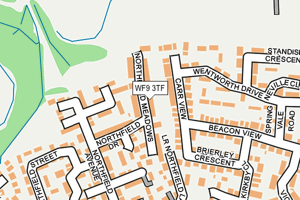 WF9 3TF map - OS OpenMap – Local (Ordnance Survey)