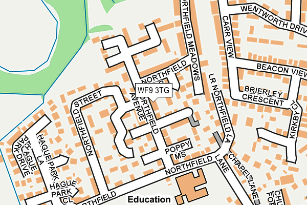 WF9 3TG map - OS OpenMap – Local (Ordnance Survey)