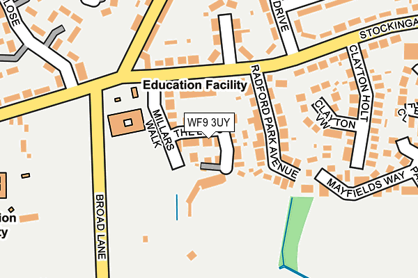 WF9 3UY map - OS OpenMap – Local (Ordnance Survey)