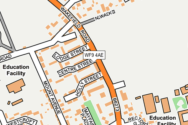 WF9 4AE map - OS OpenMap – Local (Ordnance Survey)