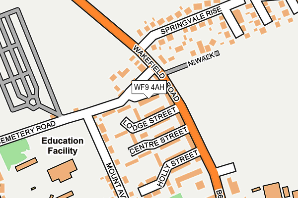 WF9 4AH map - OS OpenMap – Local (Ordnance Survey)