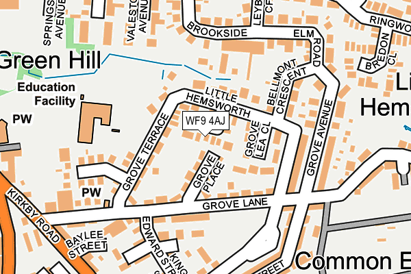 WF9 4AJ map - OS OpenMap – Local (Ordnance Survey)