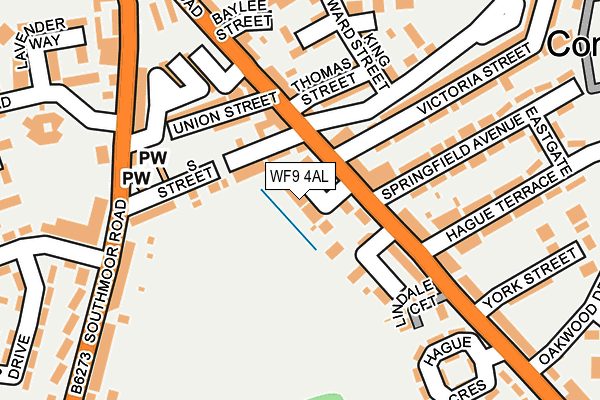 WF9 4AL map - OS OpenMap – Local (Ordnance Survey)