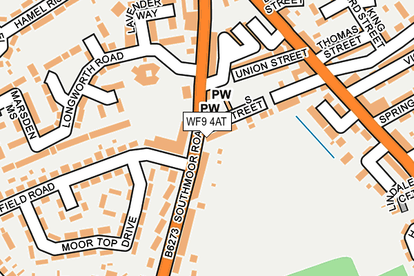 WF9 4AT map - OS OpenMap – Local (Ordnance Survey)