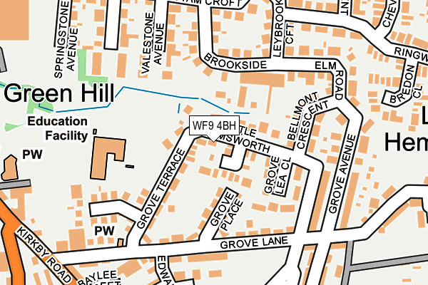 WF9 4BH map - OS OpenMap – Local (Ordnance Survey)