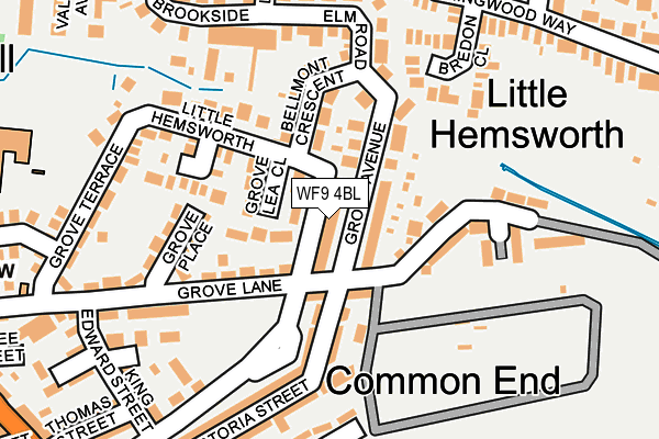 WF9 4BL map - OS OpenMap – Local (Ordnance Survey)