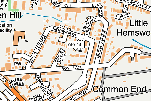 WF9 4BT map - OS OpenMap – Local (Ordnance Survey)