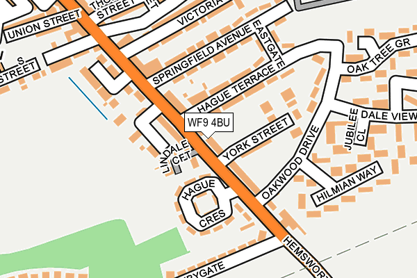 WF9 4BU map - OS OpenMap – Local (Ordnance Survey)