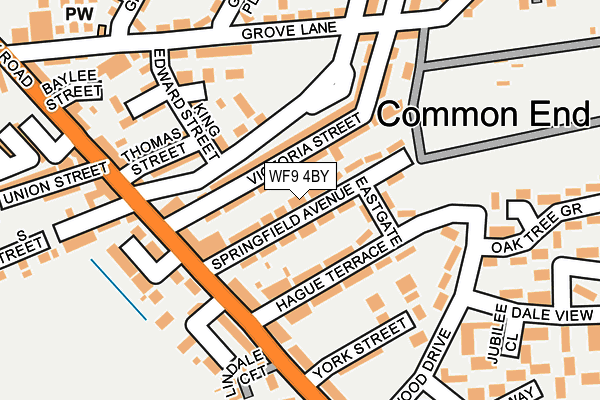 WF9 4BY map - OS OpenMap – Local (Ordnance Survey)