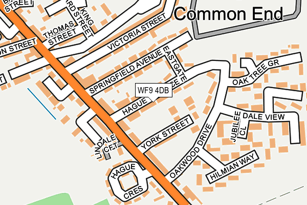 WF9 4DB map - OS OpenMap – Local (Ordnance Survey)