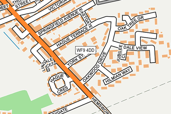 WF9 4DD map - OS OpenMap – Local (Ordnance Survey)