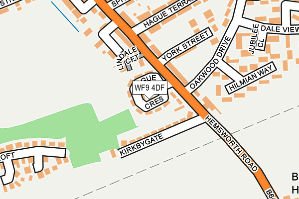 WF9 4DF map - OS OpenMap – Local (Ordnance Survey)