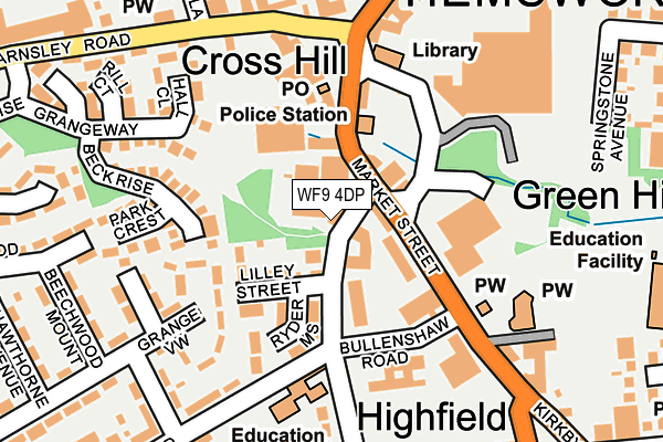 WF9 4DP map - OS OpenMap – Local (Ordnance Survey)