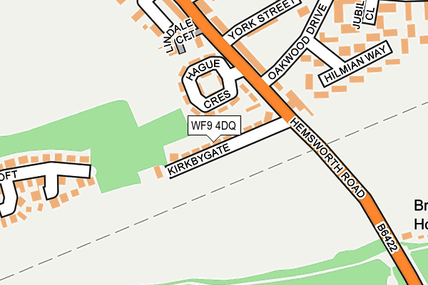 WF9 4DQ map - OS OpenMap – Local (Ordnance Survey)