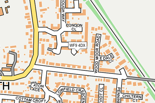 WF9 4DX map - OS OpenMap – Local (Ordnance Survey)