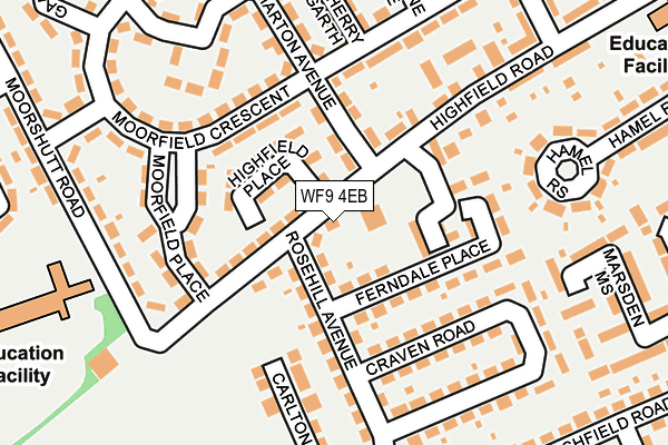 WF9 4EB map - OS OpenMap – Local (Ordnance Survey)