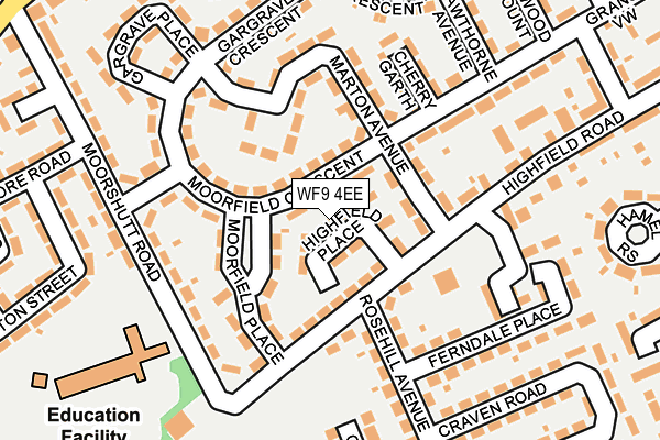 WF9 4EE map - OS OpenMap – Local (Ordnance Survey)