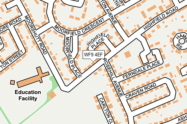 WF9 4EF map - OS OpenMap – Local (Ordnance Survey)