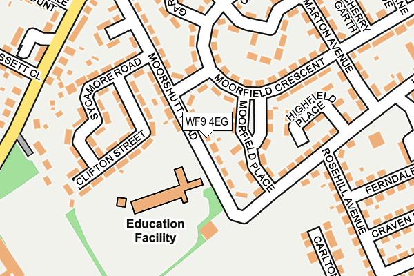 WF9 4EG map - OS OpenMap – Local (Ordnance Survey)