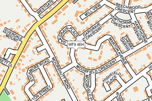 WF9 4EH map - OS OpenMap – Local (Ordnance Survey)