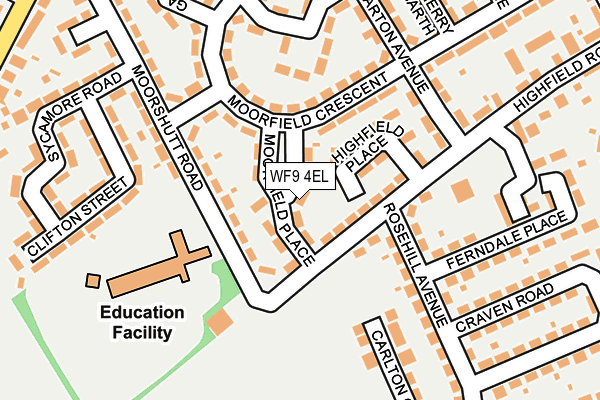 WF9 4EL map - OS OpenMap – Local (Ordnance Survey)