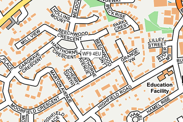 WF9 4EU map - OS OpenMap – Local (Ordnance Survey)