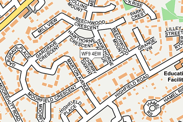 WF9 4EW map - OS OpenMap – Local (Ordnance Survey)