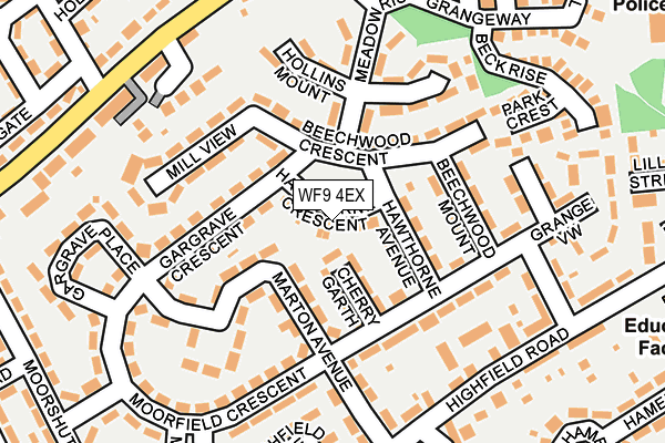 WF9 4EX map - OS OpenMap – Local (Ordnance Survey)