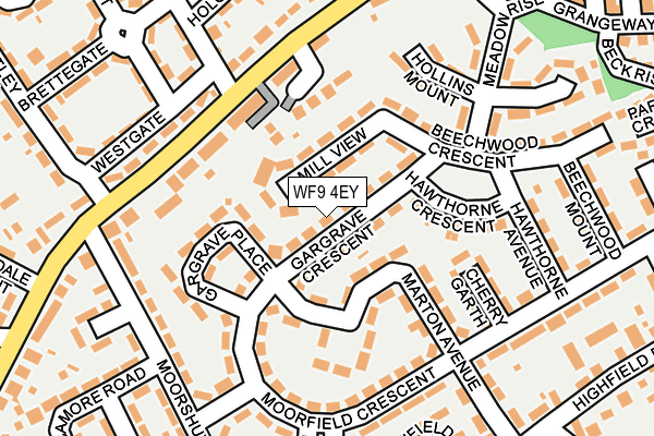 WF9 4EY map - OS OpenMap – Local (Ordnance Survey)