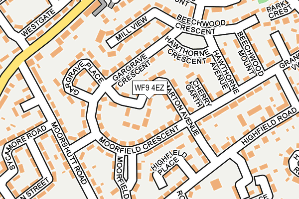 WF9 4EZ map - OS OpenMap – Local (Ordnance Survey)