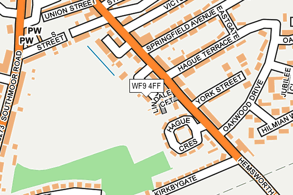 WF9 4FF map - OS OpenMap – Local (Ordnance Survey)