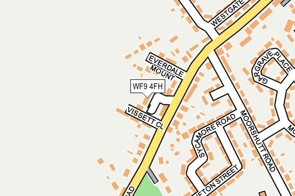 WF9 4FH map - OS OpenMap – Local (Ordnance Survey)