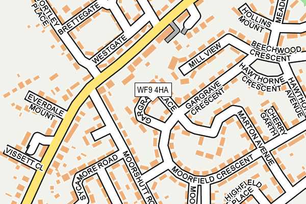 WF9 4HA map - OS OpenMap – Local (Ordnance Survey)