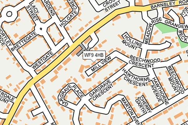 WF9 4HB map - OS OpenMap – Local (Ordnance Survey)