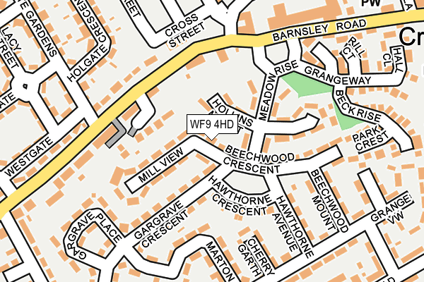 WF9 4HD map - OS OpenMap – Local (Ordnance Survey)