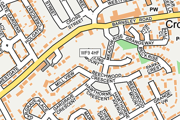 WF9 4HF map - OS OpenMap – Local (Ordnance Survey)